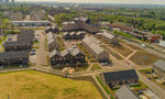 Aerial view of the new Clydebank East 88-unit housing development, showing the site's urban regeneration and high-quality homes.