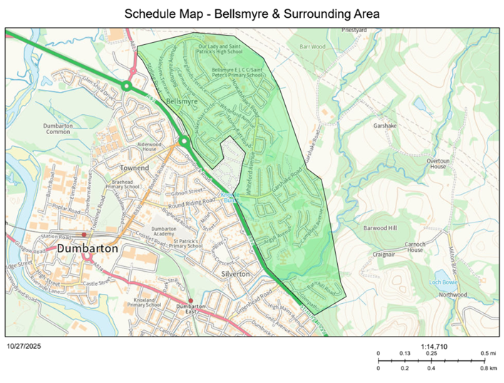Bellsmyre and surrounding areas 20mph speed limit