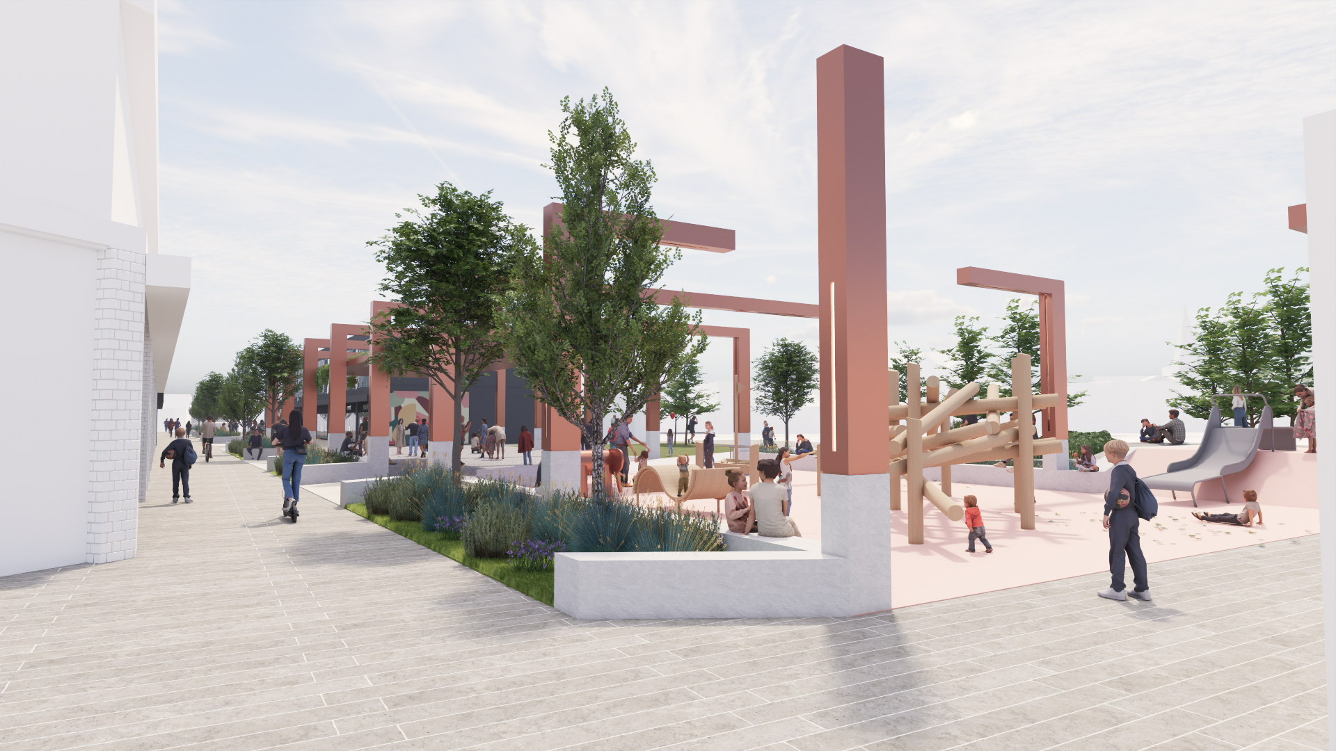 Artist's impression of the new look Artizan Centre in Dumbarton, where the community-shaped public artwork will be displayed.
