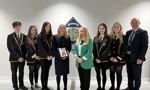 Our Lady and Saint Patrick’s High School pupils with Councillor Steel and Head teacher, school awarded the National Nurturing School Award