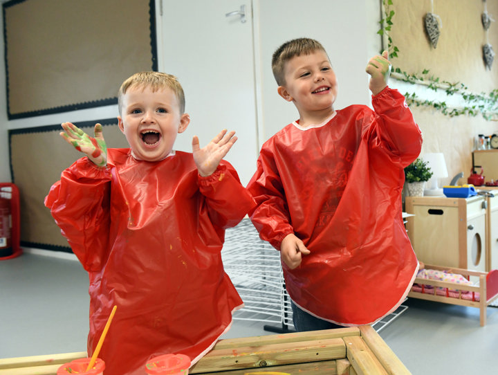 Image of two nursery children