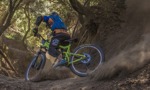 Mountain bike rider on a trail course