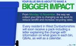Blue Bin Bigger Impact - reduce landfill and increase recycling rates