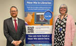 Councillor William Rooney and Jennifer Campbell at Near me launch