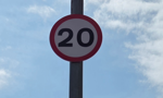 20mph road sign