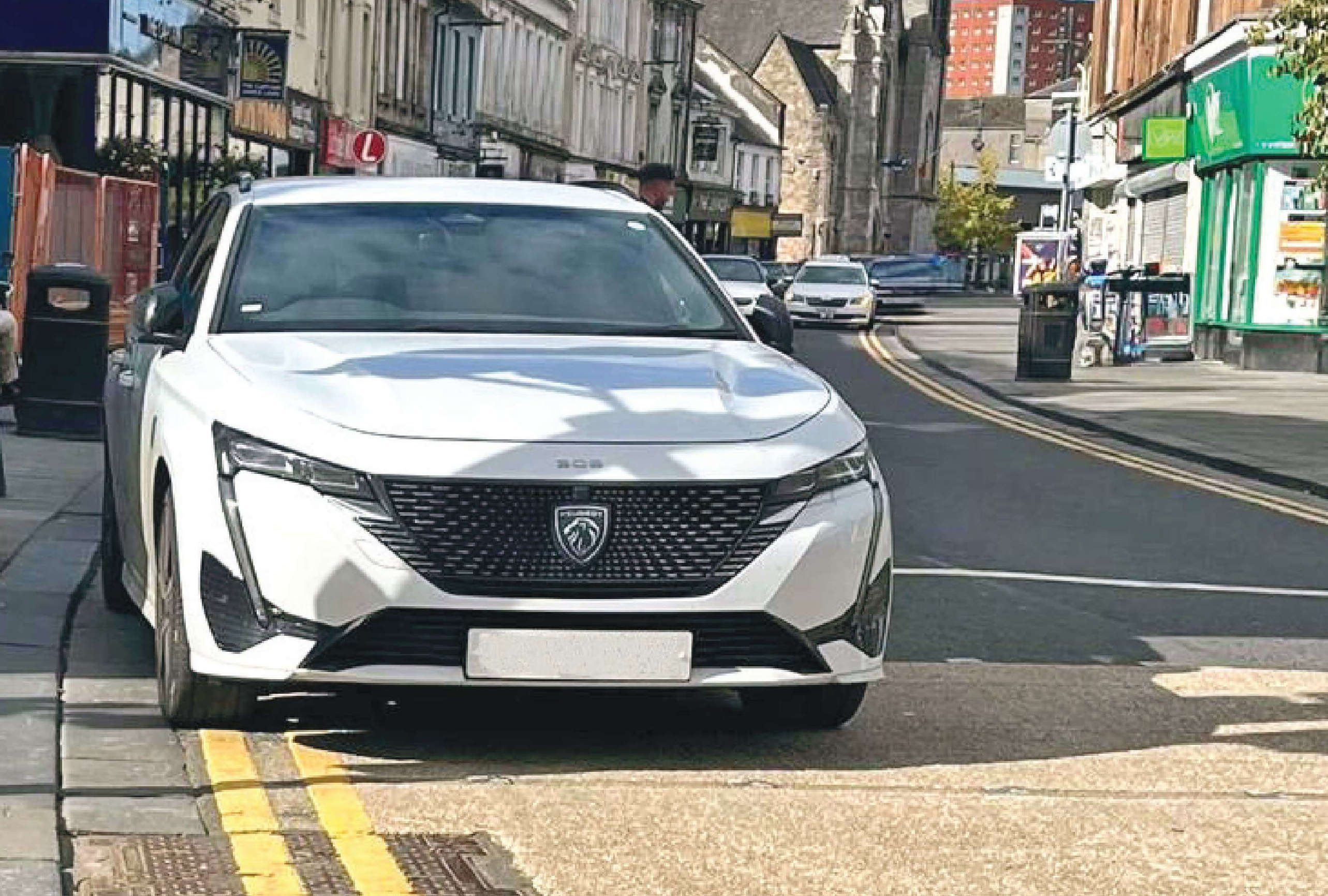 Parking enforcement - car parked on double yellow lines