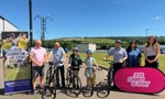 Cllr David McBride, William Rooney, with pupils from St Mary's, Vale of Leven Trust & council employee