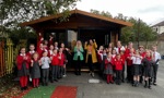 Councillor Clare Steel, Convener of Educational Services, visited the school today to officially open the hut and speak to children who will benefit from the facility.